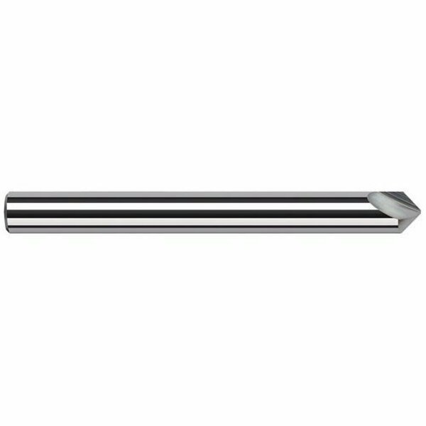 Harvey Tool 1/8 in. Shank dia. x1/64 in. Radius x 60° included Carbide Marking Cutter for Non-Ferrous, 2 Flutes 738130